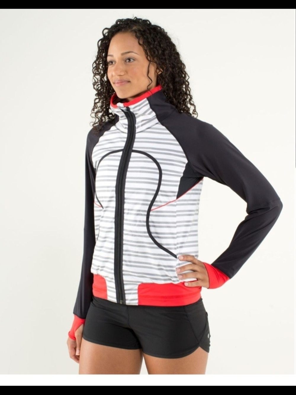 Lululemon Run: Track Attack
Jacket Twin Stripe Black / Black/ Love Red - Picture 3 of 9